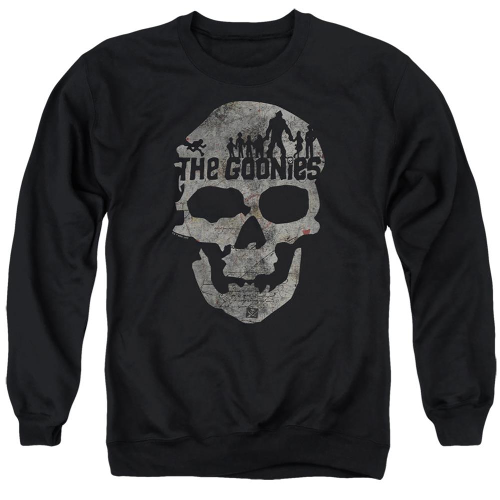 The Goonies Skull 1 Men's Crewneck 50 50 Poly Long-Sleeve T-Shirt