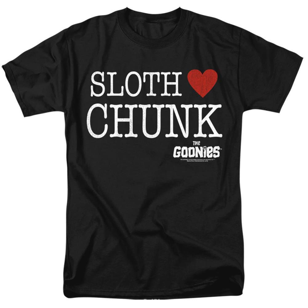 The Goonies Sloth Heart Chunk Men's 18/1 Cotton Short-Sleeve T-Shirt