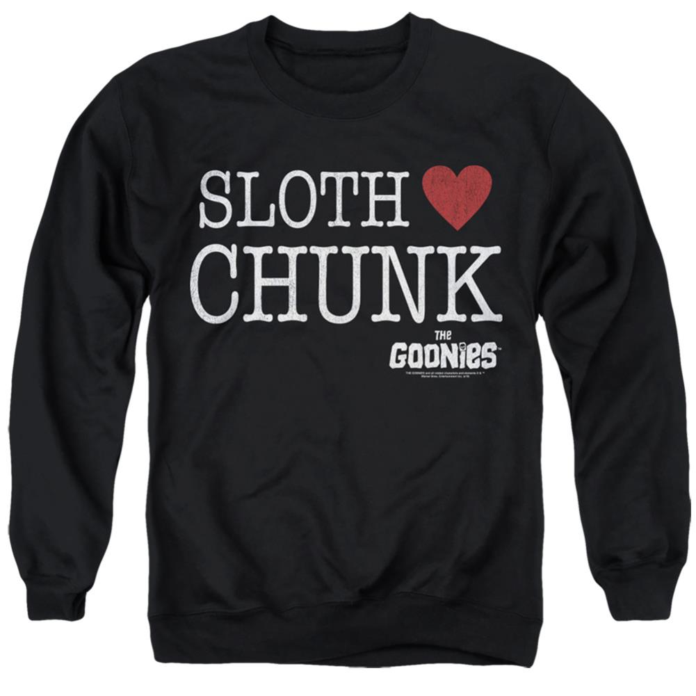 The Goonies Sloth Heart Chunk Men's Crewneck 50 50 Poly Long-Sleeve T-Shirt