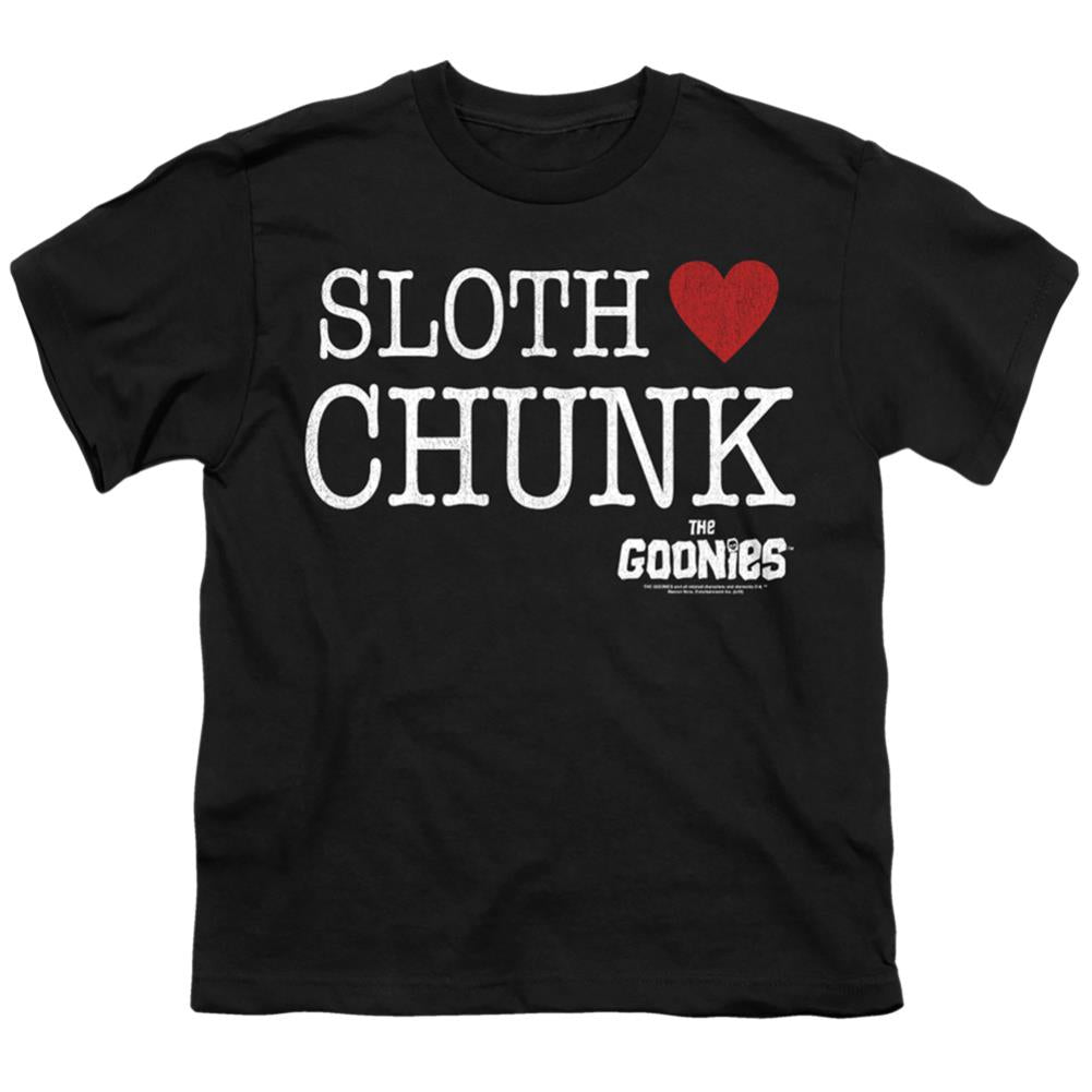 The Goonies Sloth Heart Chunk Youth 18/1 100% Cotton Short-Sleeve T-Shirt