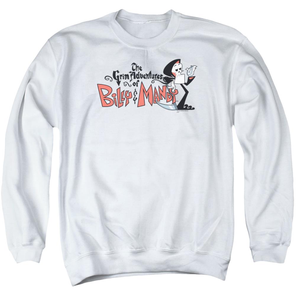 The Grim Adventures of Billy & Mandy Logo Men's Crewneck 50 50 Poly Long-Sleeve T-Shirt