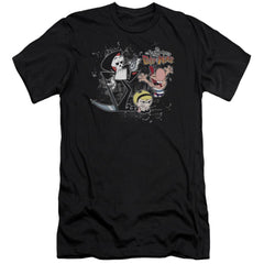 The Grim Adventures of Billy & Mandy Splatter Cast Men's Ultra-Soft 30/1 Cotton Slim Short-Sleeve T-Shirt