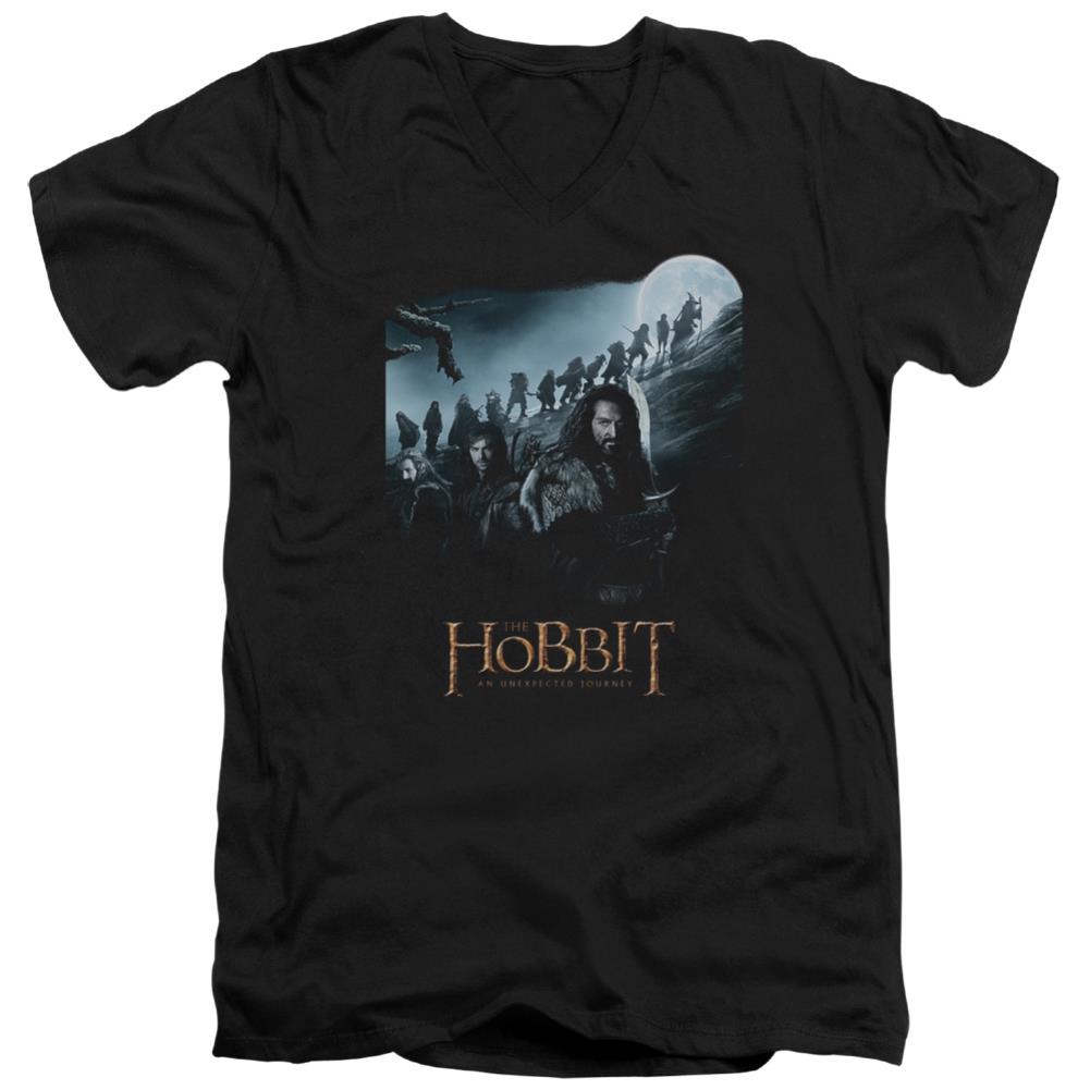 The Hobbit A Journey Men's 30/1 Cotton Slim V-Neck T-Shirt
