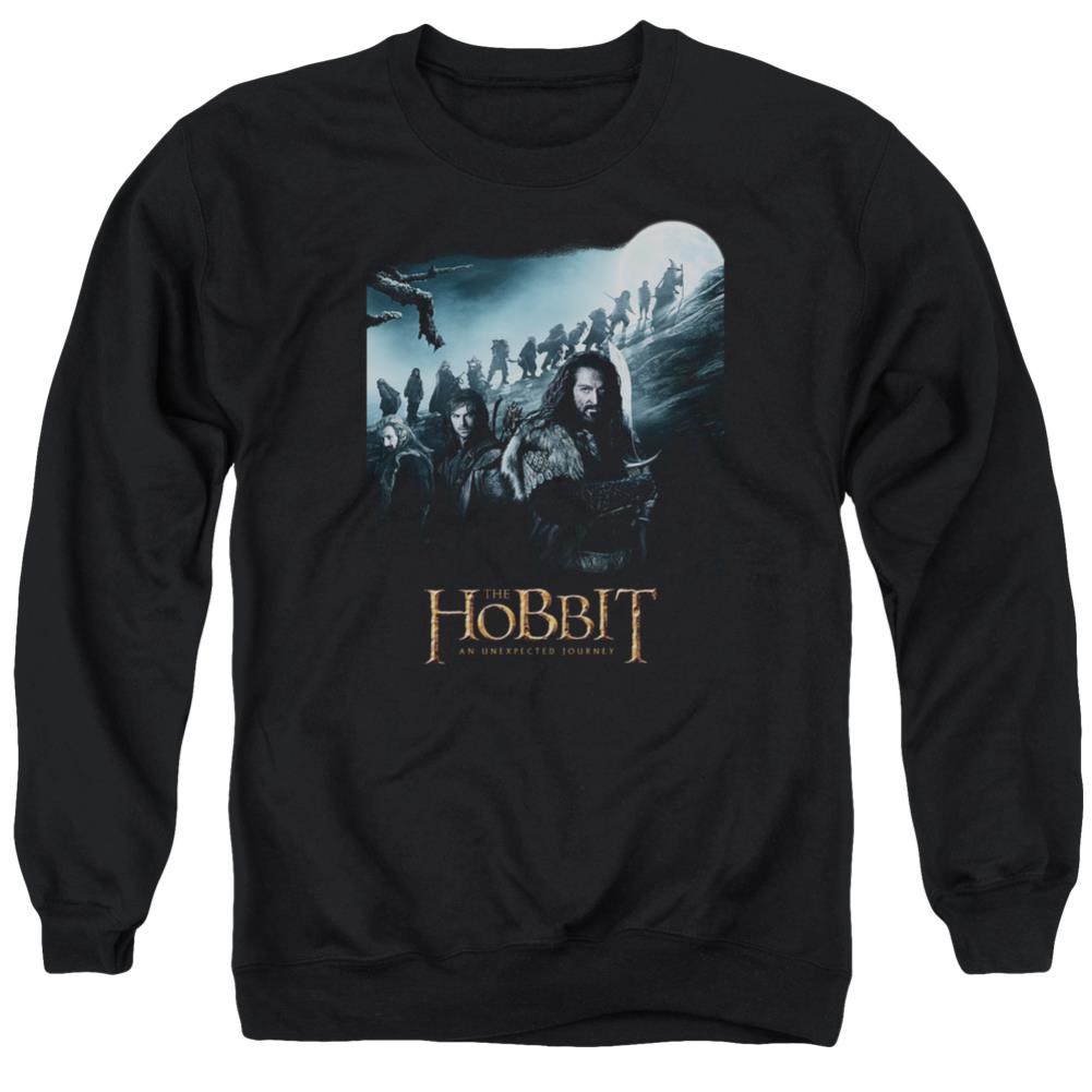 The Hobbit A Journey Men's Crewneck 50 50 Poly Long-Sleeve T-Shirt