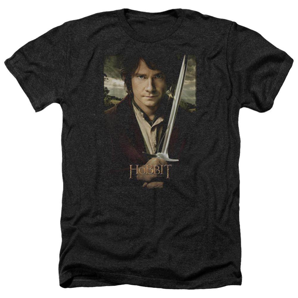 The Hobbit Baggins Poster Men's 30/1 Heather 60 40 Poly Short-Sleeve T-Shirt