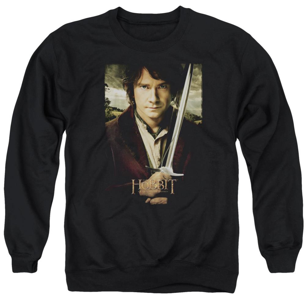 The Hobbit Baggins Poster Men's Crewneck 50 50 Poly Long-Sleeve T-Shirt