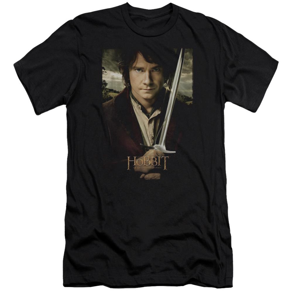 The Hobbit Baggins Poster Men's Ultra-Soft 30/1 Cotton Slim Short-Sleeve T-Shirt