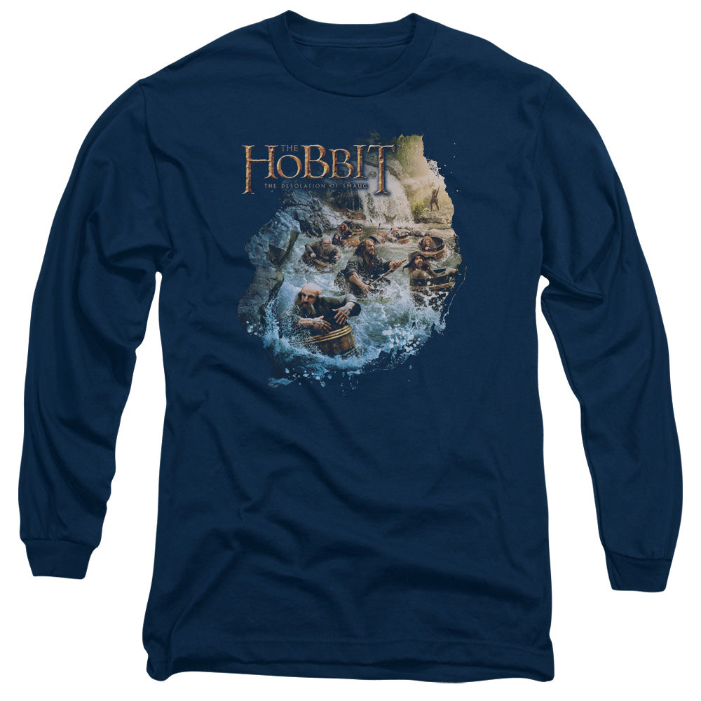 The Hobbit Barreling Down Men's 18/1 Cotton Long-Sleeve T-Shirt
