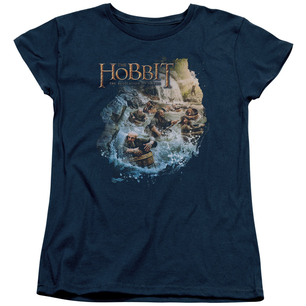 The Hobbit Barreling Down Women's 18/1 Cotton Short-Sleeve T-Shirt