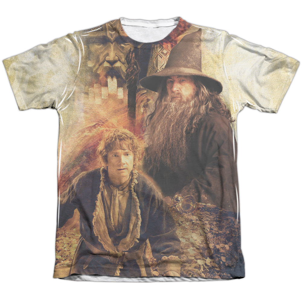 The Hobbit Bilbo And Gandalf Men's Regular Fit Poly Cotton Short-Sleeve T-Shirt