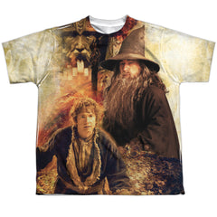 The Hobbit Bilbo And Gandalf Youth Regular Fit Poly Short-Sleeve T-Shirt