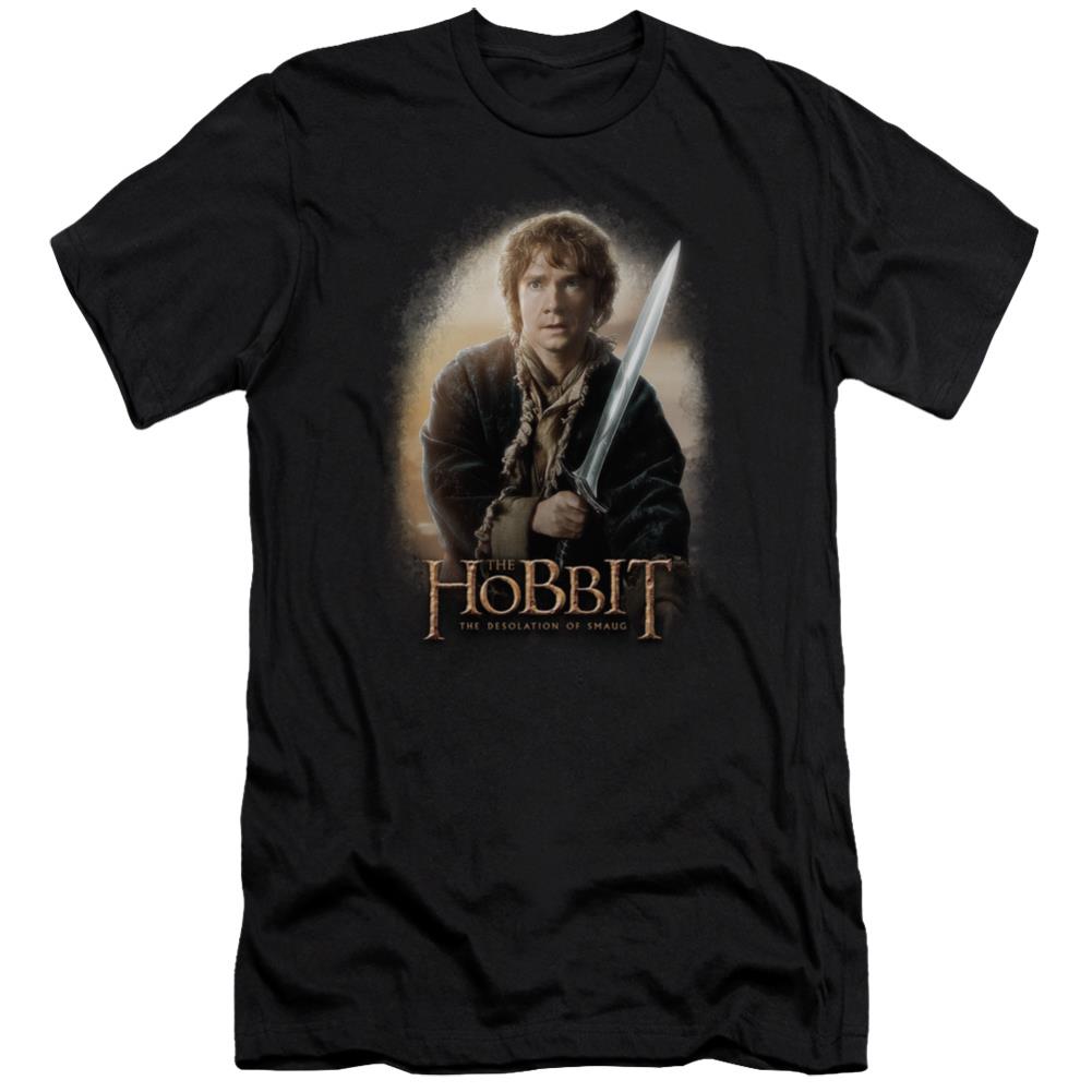 The Hobbit Bilbo And Sting Men's Ultra-Soft 30/1 Cotton Slim Short-Sleeve T-Shirt