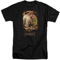 The Hobbit Bilbo Poster Men's 18/1 Tall Cotton Short-Sleeve T-Shirt