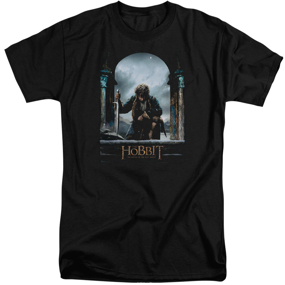 The Hobbit Bilbo Poster Men's 18/1 Tall Cotton Short-Sleeve T-Shirt