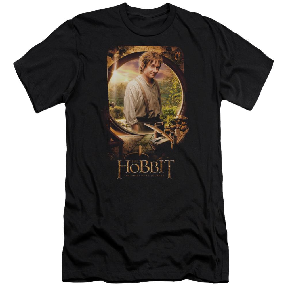 The Hobbit Bilbo Poster Men's Ultra-Soft 30/1 Cotton Slim Short-Sleeve T-Shirt