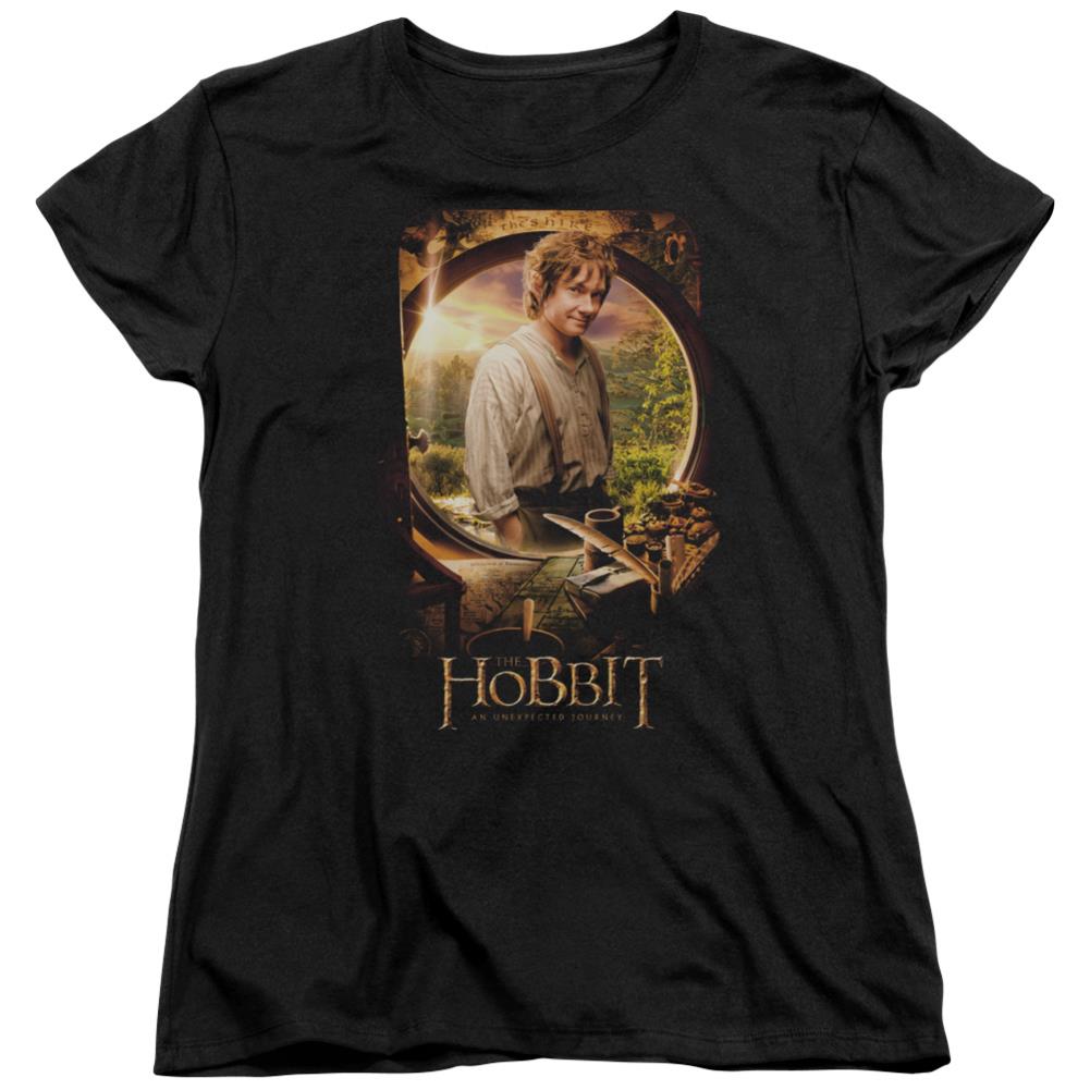 The Hobbit Bilbo Poster Women's 18/1 Cotton Short-Sleeve T-Shirt