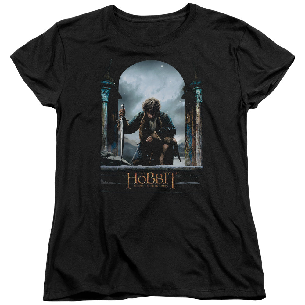 The Hobbit Bilbo Poster Women's 18/1 Cotton Short-Sleeve T-Shirt