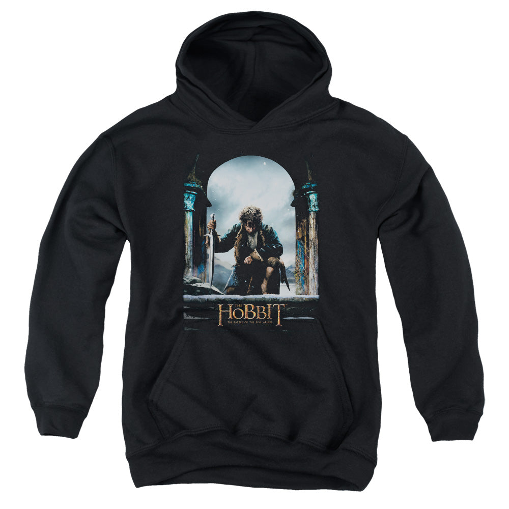 The Hobbit Bilbo Poster Youth Cotton Poly Pull-Over Hoodie