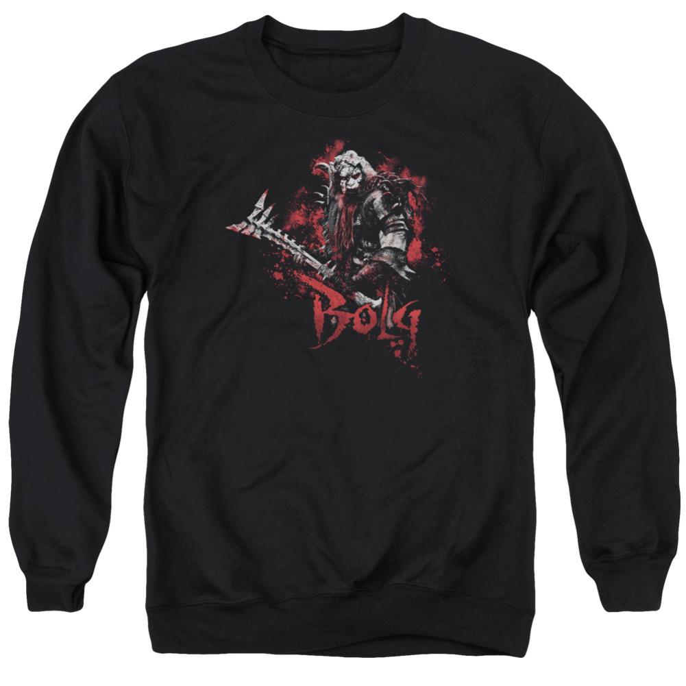 The Hobbit Bolg Men's Crewneck 50 50 Poly Long-Sleeve T-Shirt