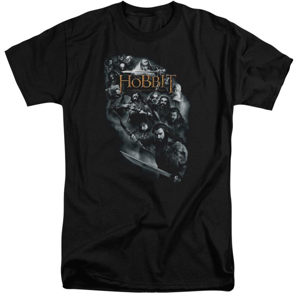 The Hobbit Cast Of Characters Men's 18/1 Tall Cotton Short-Sleeve T-Shirt