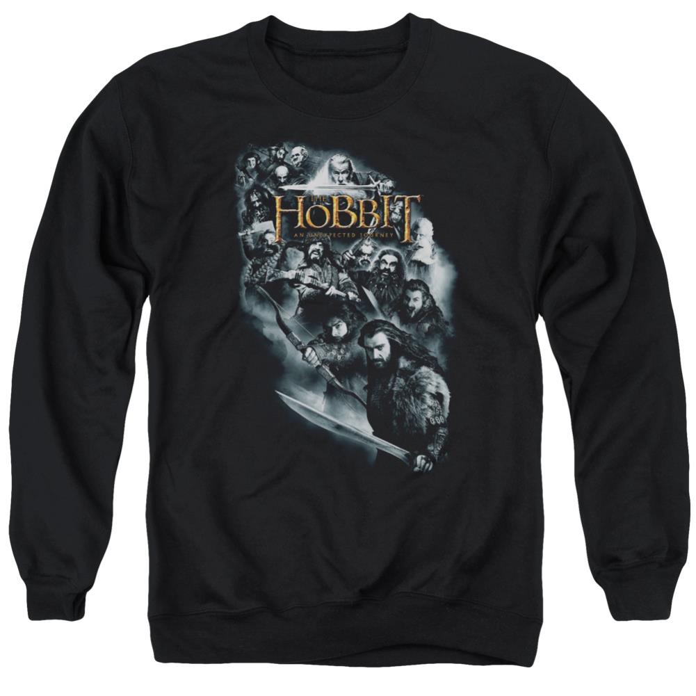 The Hobbit Cast Of Characters Men's Crewneck 50 50 Poly Long-Sleeve T-Shirt