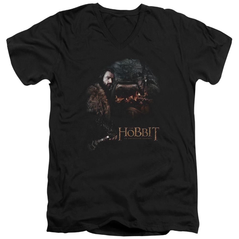 The Hobbit Cauldron Men's 30/1 Cotton Slim V-Neck T-Shirt