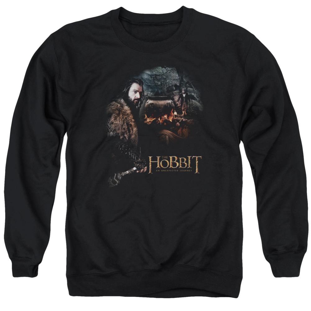 The Hobbit Cauldron Men's Crewneck 50 50 Poly Long-Sleeve T-Shirt