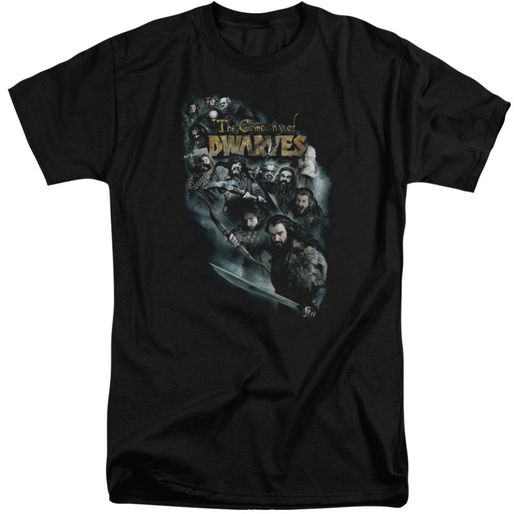 The Hobbit Company Of Dwarves Men's 18/1 Tall Cotton Short-Sleeve T-Shirt