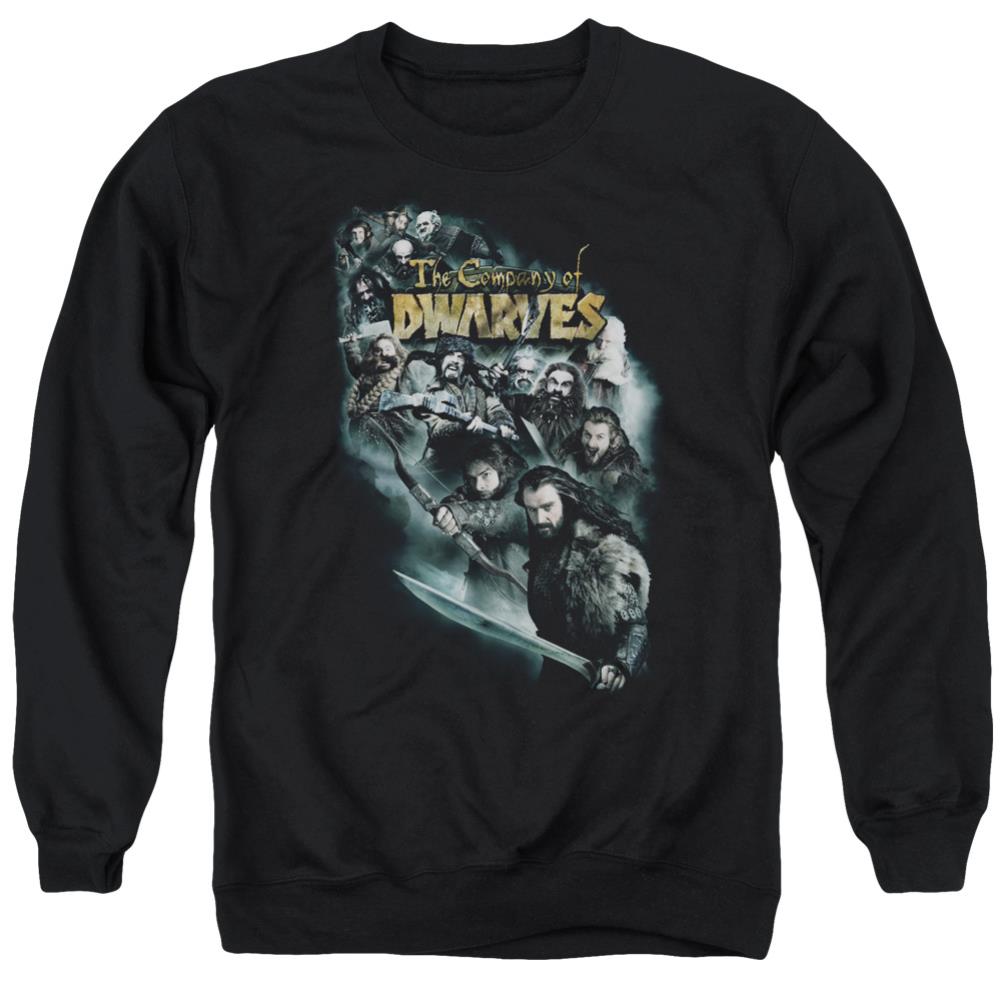 The Hobbit Company Of Dwarves Men's Crewneck 50 50 Poly Long-Sleeve T-Shirt