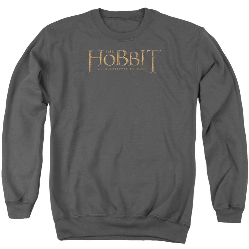 The Hobbit Distressed Logo Men's Crewneck 50 50 Poly Long-Sleeve T-Shirt