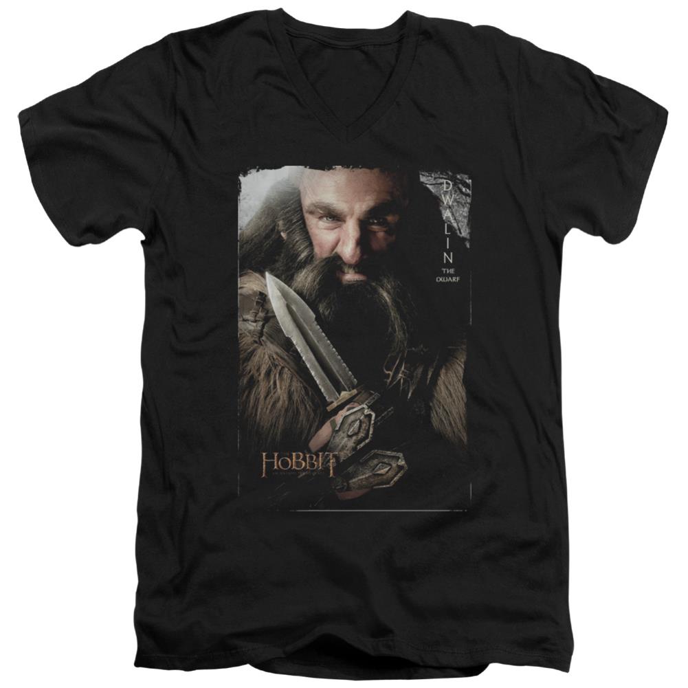 The Hobbit Dwalin Men's 30/1 Cotton Slim V-Neck T-Shirt