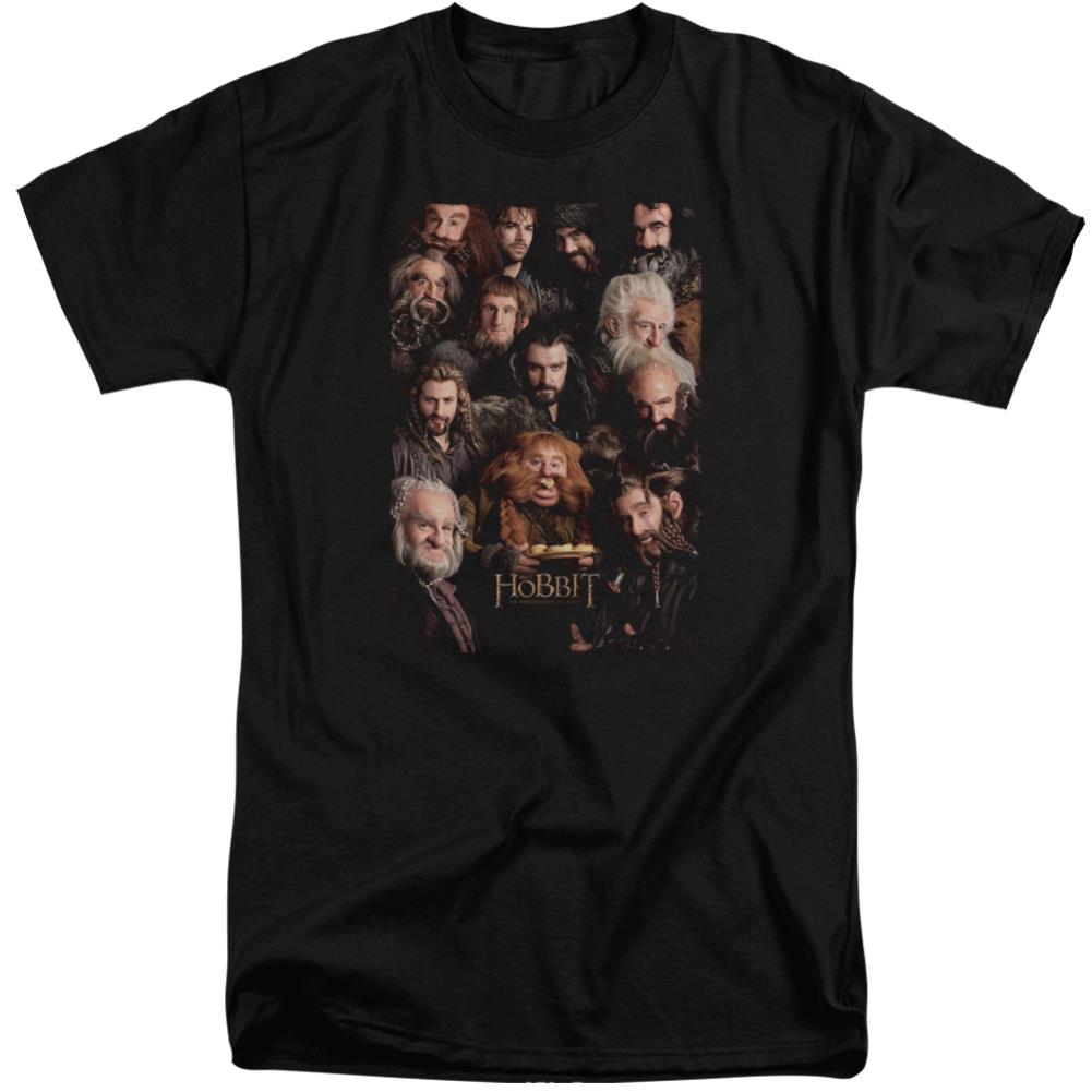 The Hobbit Dwarves Poster Men's 18/1 Tall Cotton Short-Sleeve T-Shirt