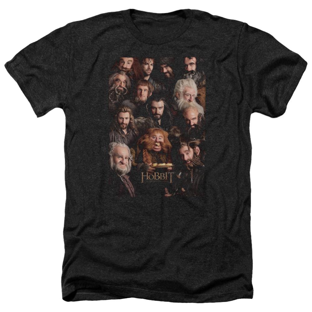 The Hobbit Dwarves Poster Men's 30/1 Heather 60 40 Poly Short-Sleeve T-Shirt