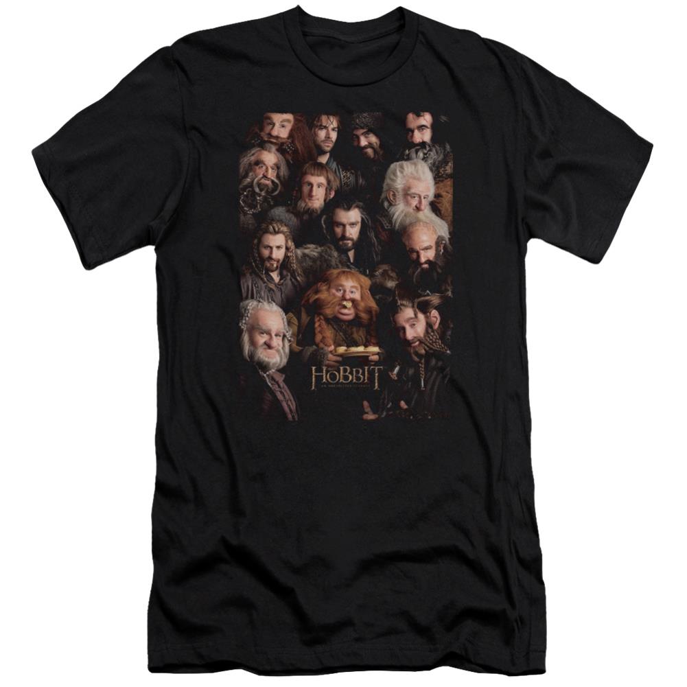 The Hobbit Dwarves Poster Men's Ultra-Soft 30/1 Cotton Slim Short-Sleeve T-Shirt