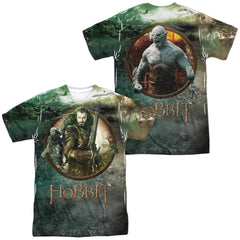 The Hobbit Dwarves Vs Azog (Front/Back) Men's Regular Fit Polyester Short-Sleeve T-Shirt