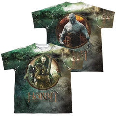 The Hobbit Dwarves Vs Azog (Front/Back) Youth Regular Fit Poly Short-Sleeve T-Shirt