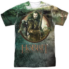 The Hobbit Dwarves Vs Azog Men's Regular Fit Polyester Short-Sleeve T-Shirt
