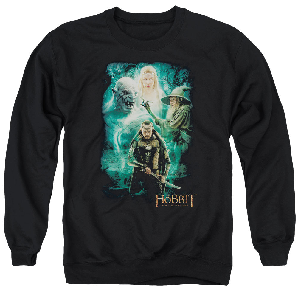 The Hobbit Elronds Crew Men's Crewneck 50 50 Poly Long-Sleeve T-Shirt