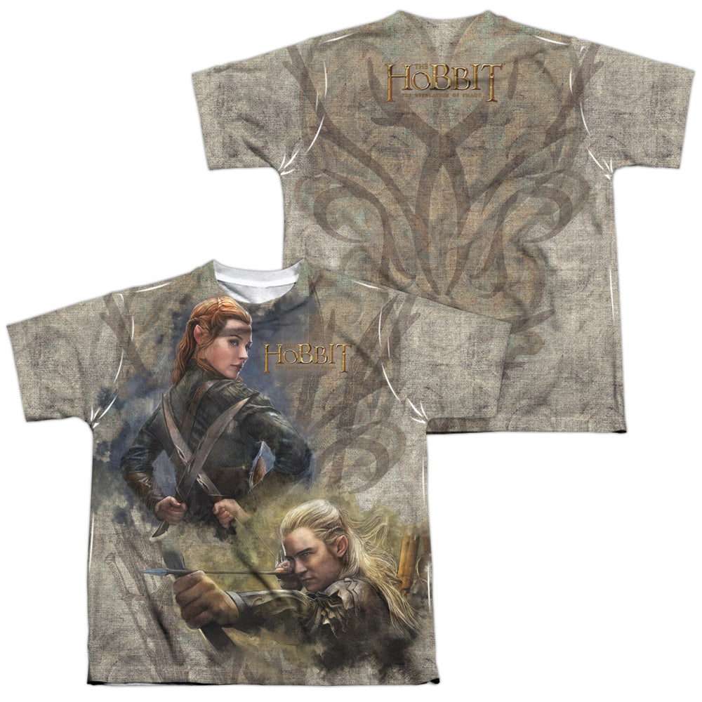 The Hobbit Elves (Front & Back Print) Youth Regular Fit Poly Short-Sleeve T-Shirt