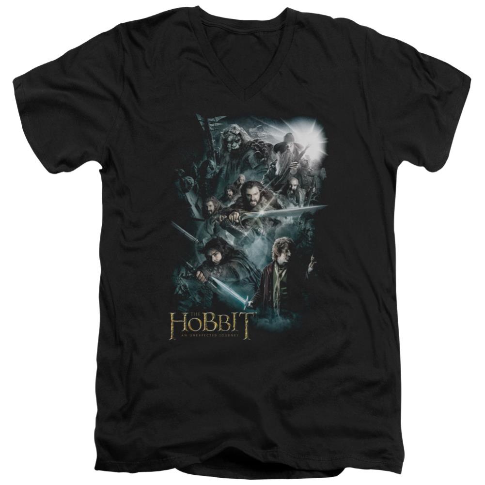 The Hobbit Epic Adventure Men's 30/1 Cotton Slim V-Neck T-Shirt