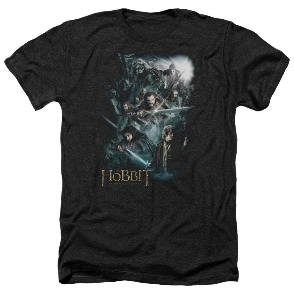 The Hobbit Epic Adventure Men's 30/1 Heather 60 40 Poly Short-Sleeve T-Shirt