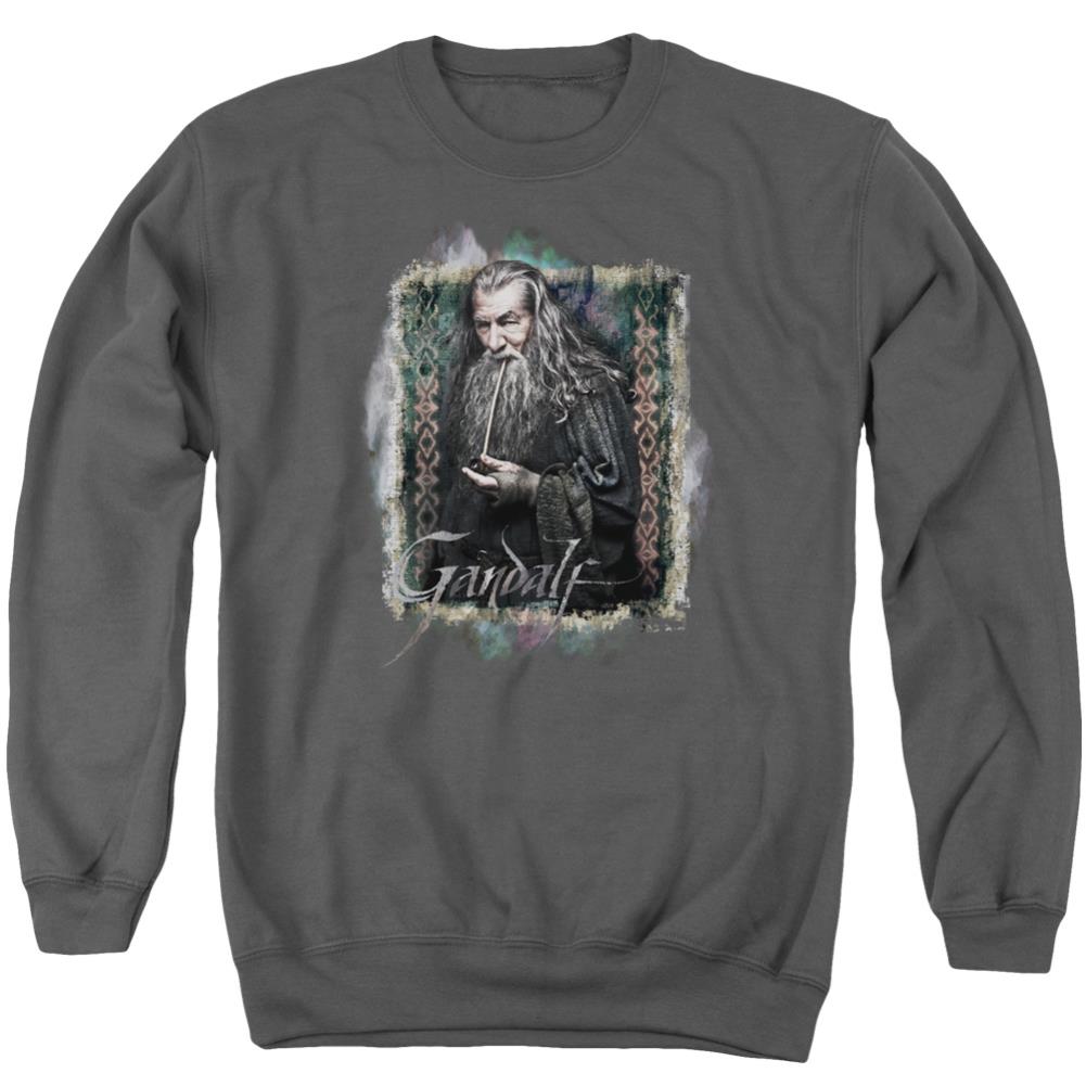 The Hobbit Gandalf Men's Crewneck 50 50 Poly Long-Sleeve T-Shirt