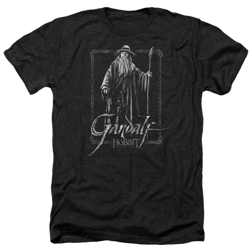 The Hobbit Gandalf Stare Men's 30/1 Heather 60 40 Poly Short-Sleeve T-Shirt