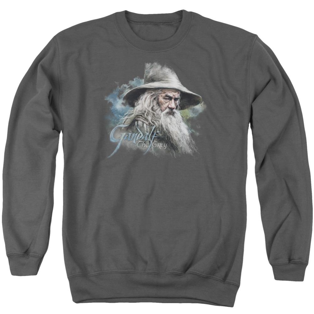 The Hobbit Gandalf The Grey Men's Crewneck 50 50 Poly Long-Sleeve T-Shirt