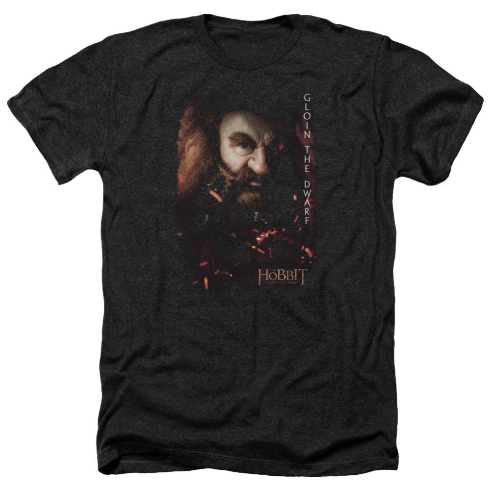 The Hobbit Gloin Poster Men's 30/1 Heather 60 40 Poly Short-Sleeve T-Shirt