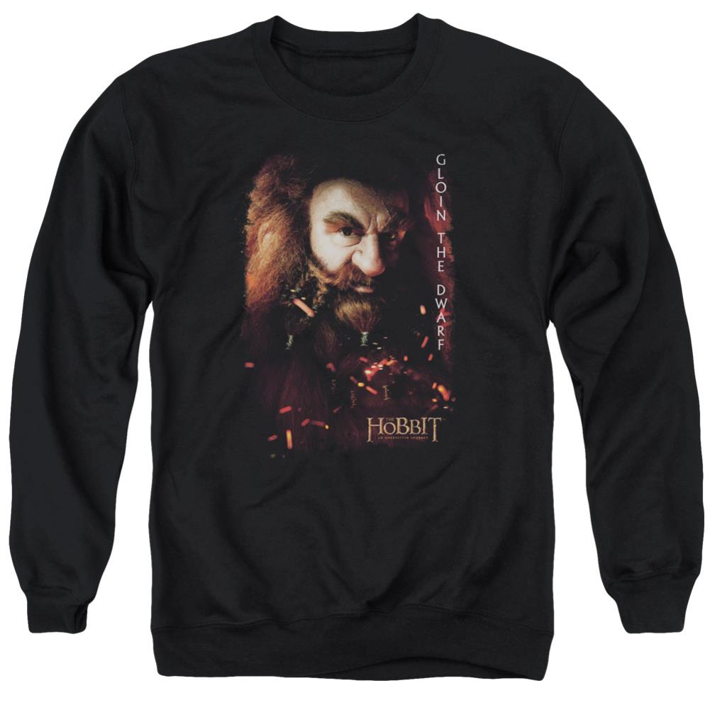 The Hobbit Gloin Poster Men's Crewneck 50 50 Poly Long-Sleeve T-Shirt
