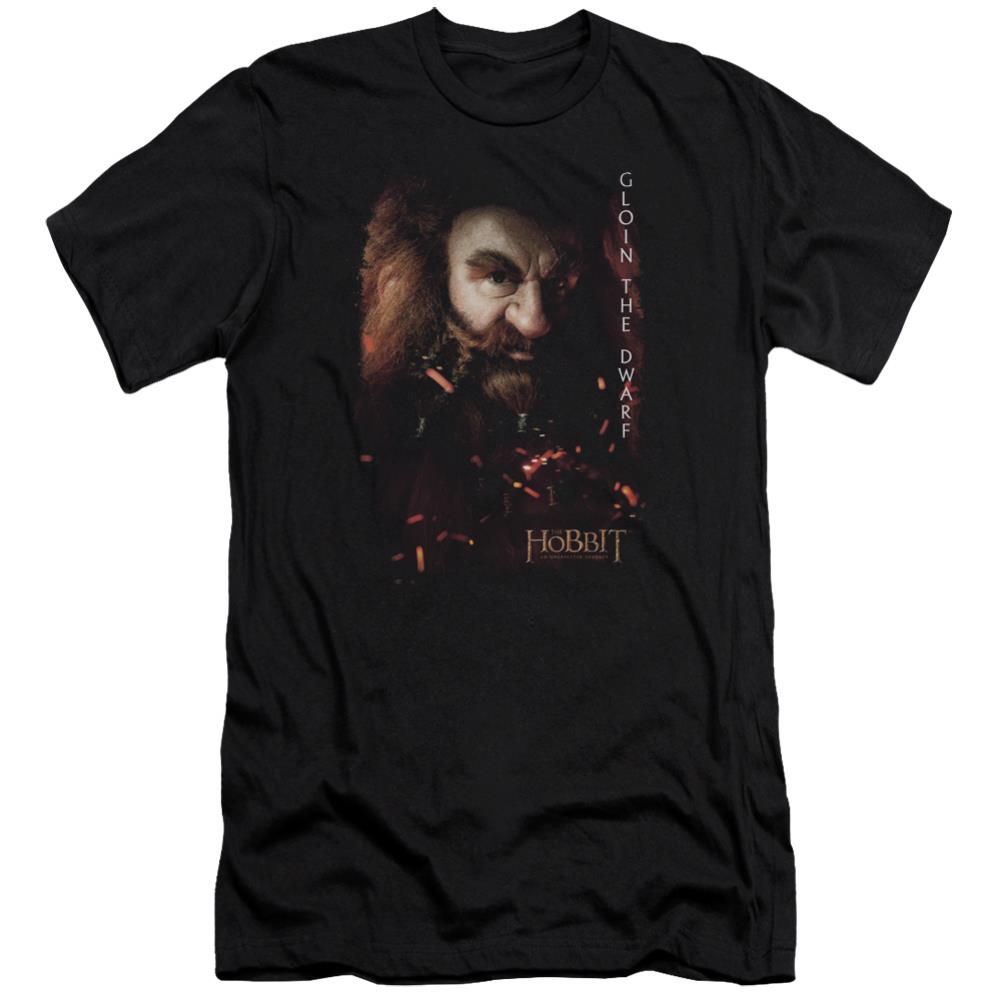 The Hobbit Gloin Poster Men's Ultra-Soft 30/1 Cotton Slim Short-Sleeve T-Shirt