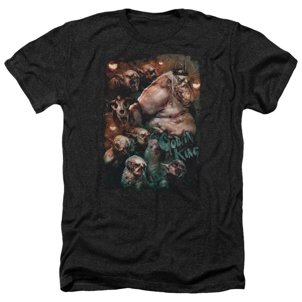 The Hobbit Goblin King Men's 30/1 Heather 60 40 Poly Short-Sleeve T-Shirt