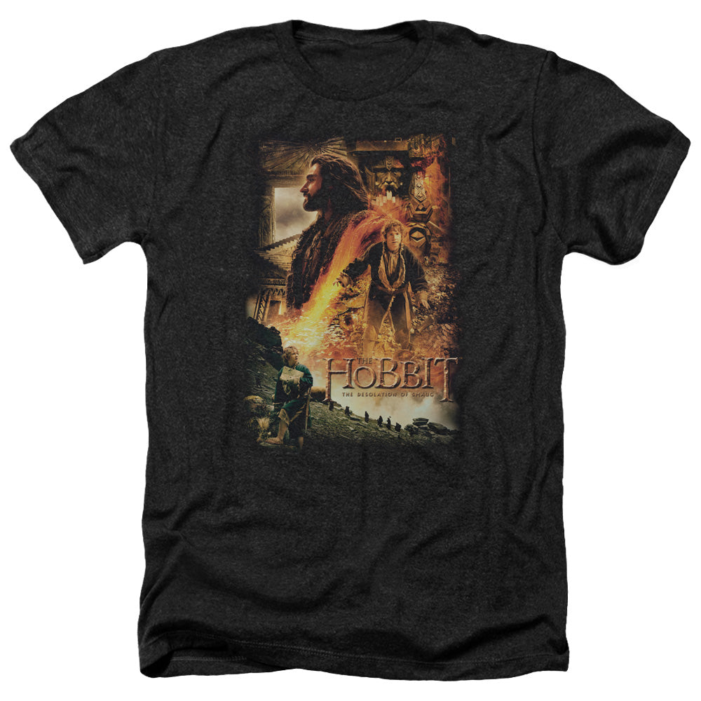 The Hobbit Golden Chamber Men's 30/1 Heather 60 40 Poly Short-Sleeve T-Shirt