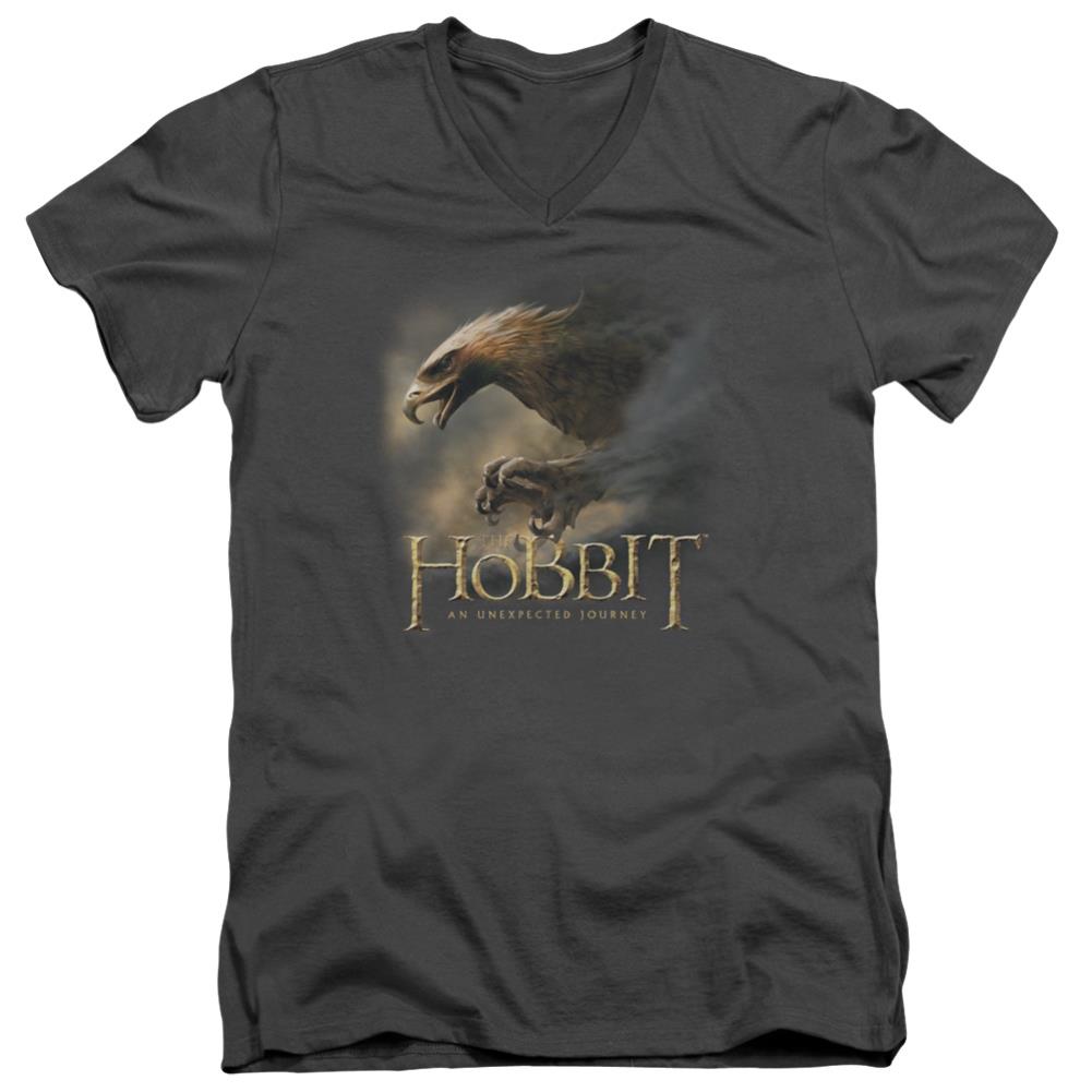The Hobbit Great Eagle Men's 30/1 Cotton Slim V-Neck T-Shirt